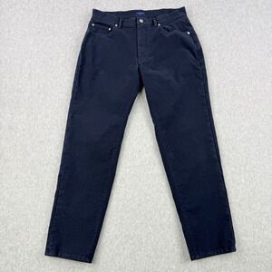 Proper Cloth Pants Mens 33x29 Navy Moleskin Stretch Textured 5 Pocket Trousers